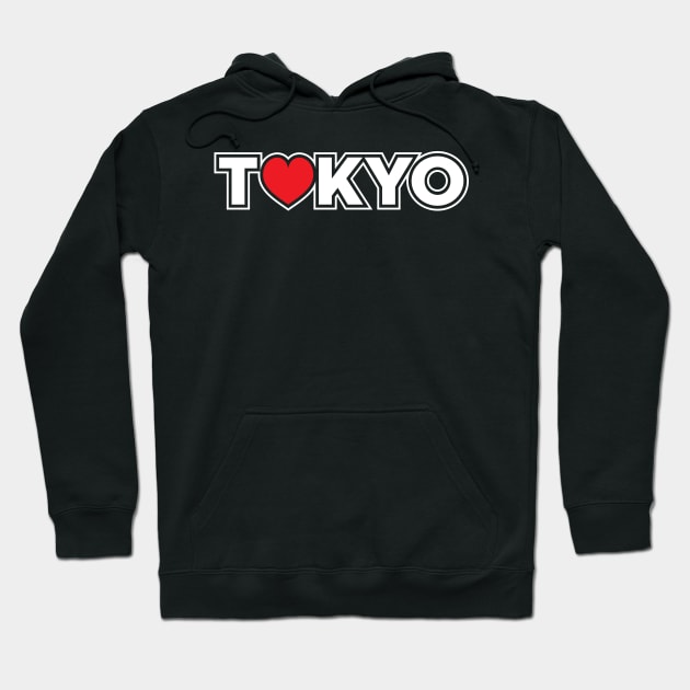 Red Tokyo Heart Love Japan Japanese Icon Souvenir Gift Hoodie by ScottsRed